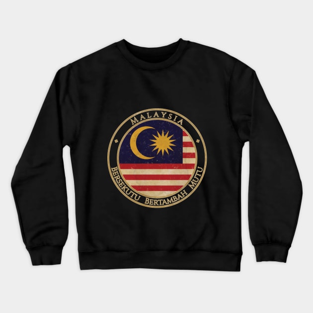 Vintage Malaysia Asia Asian Flag Crewneck Sweatshirt by DragonXX